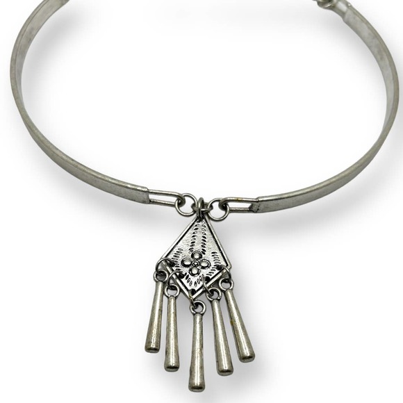 American Eagle Outfitters Jewelry - American Eagle Boho Collar Statement Necklace Silver Silvertone Southwest Tribal